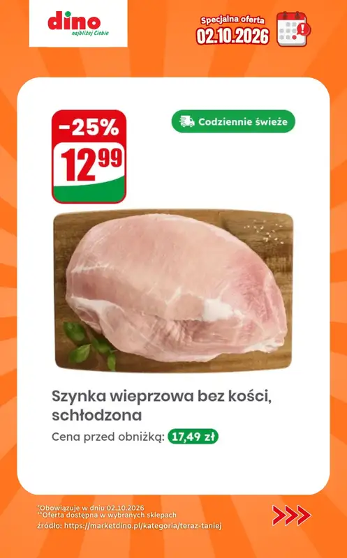Dino - gazetka promocyjna Specjalna oferta na 02.10.2026 - promocje spoza gazetki od piątku 02.10 do piątku 02.10 - strona 8