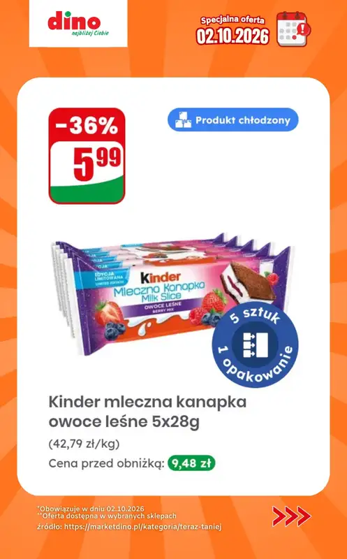 Dino - gazetka promocyjna Specjalna oferta na 02.10.2026 - promocje spoza gazetki od piątku 02.10 do piątku 02.10 - strona 6