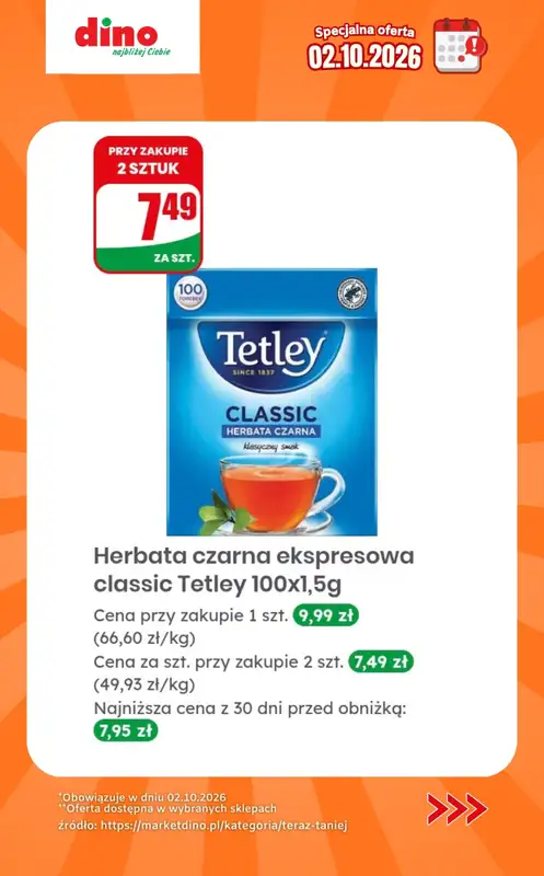 Dino - gazetka promocyjna Specjalna oferta na 02.10.2026 - promocje spoza gazetki od piątku 02.10 do piątku 02.10 - strona 9