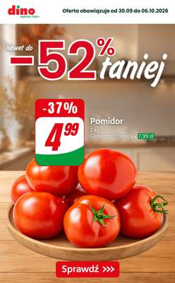 Dino - gazetka promocyjna Nawet do -52% TANIEJ od piątku 02.10 do wtorku 06.10