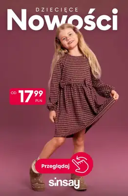 Sinsay - gazetka promocyjna NOWOŚCI dziecięce od 17,99 PLN od soboty 03.10 