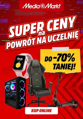 Media Markt - gazetka promocyjna Do -70% - powrót na uczelnię od piątku 02.10 do środy 07.10