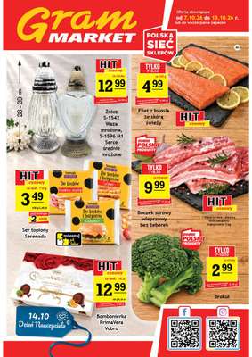 Gram Market - gazetka promocyjna Gazetka od środy 07.10 do wtorku 13.10