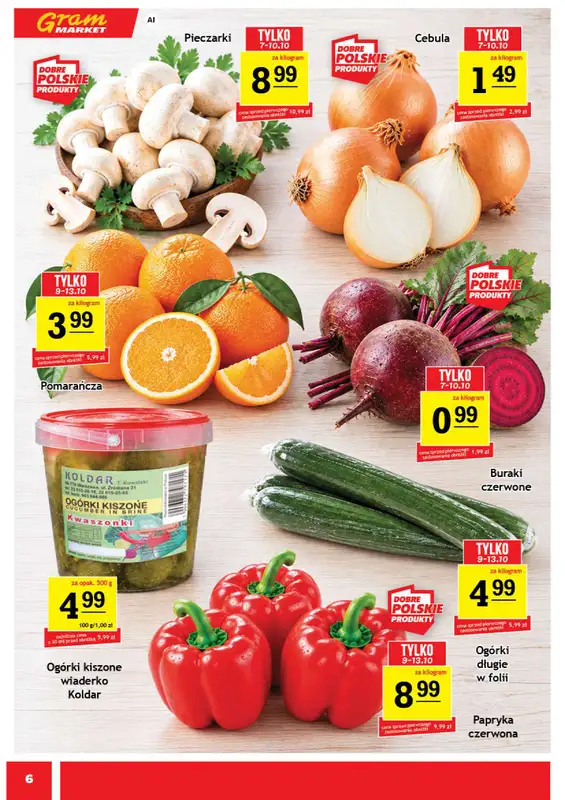 Gram Market - gazetka promocyjna Gazetka od środy 07.10 do wtorku 13.10 - strona 6