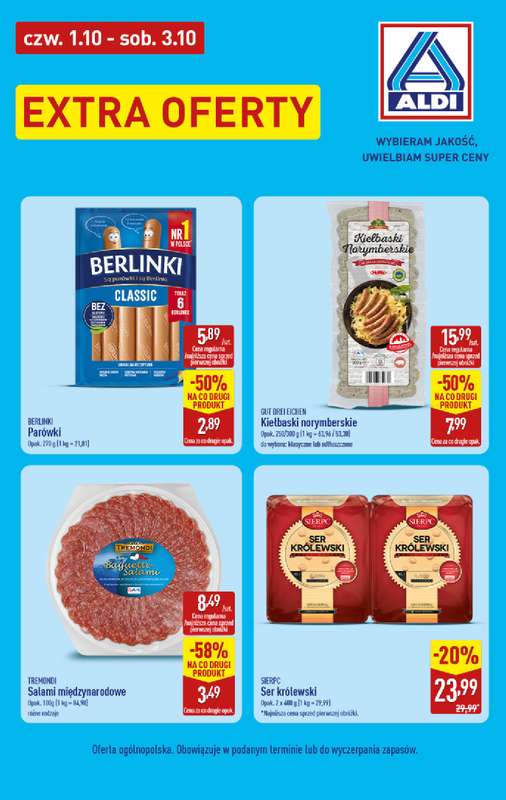 Aldi - gazetka promocyjna Extra oferty! Sprawdź! od czwartku 01.10 do soboty 03.10 - strona 3