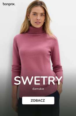 bonprix - gazetka promocyjna SWETRY damskie od piątku 02.10 
