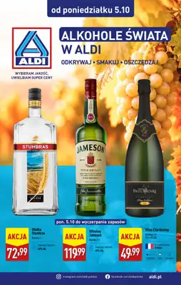 Aldi - gazetka promocyjna Świat alkoholi od poniedziałku 05.10 do soboty 31.10