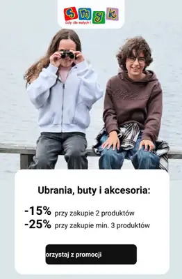 Smyk - gazetka promocyjna Do -25% na wielosztuki od piątku 02.10 