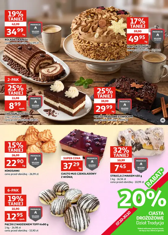 Auchan - gazetka promocyjna Gazetka Racibórz I Nasza produkcja, Twój ulubiony smak od środy 07.10 do wtorku 20.10 - strona 11