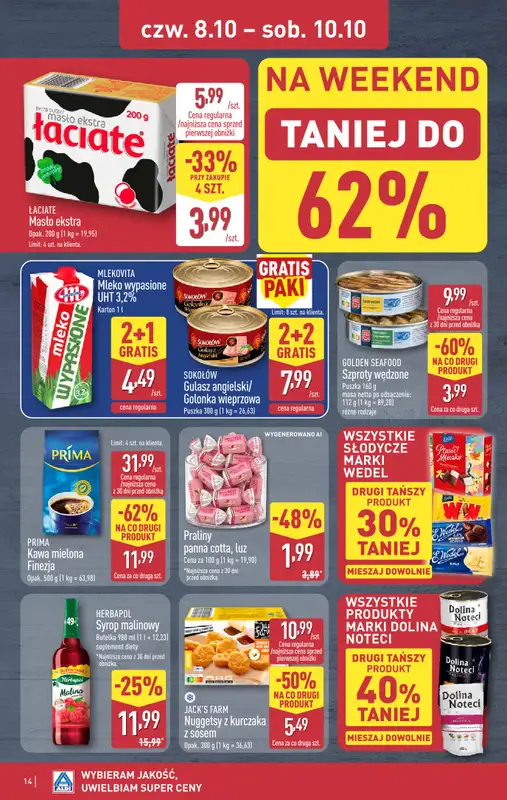Aldi - gazetka promocyjna Weekend super cen w Aldi! od czwartku 08.10 do soboty 10.10 - strona 14
