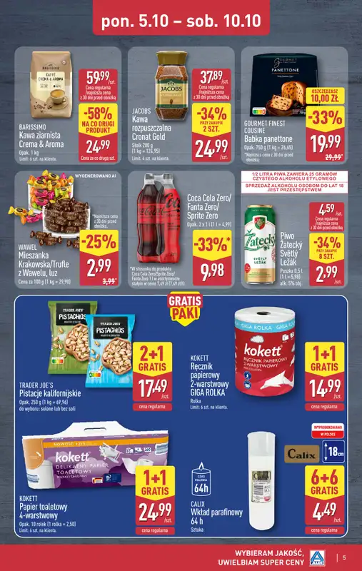 Aldi - gazetka promocyjna Weekend super cen w Aldi! od czwartku 08.10 do soboty 10.10 - strona 5