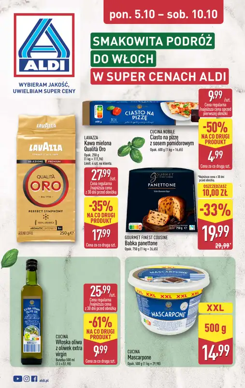Aldi - gazetka promocyjna Podróż do Włochy w super cenach Aldi!  