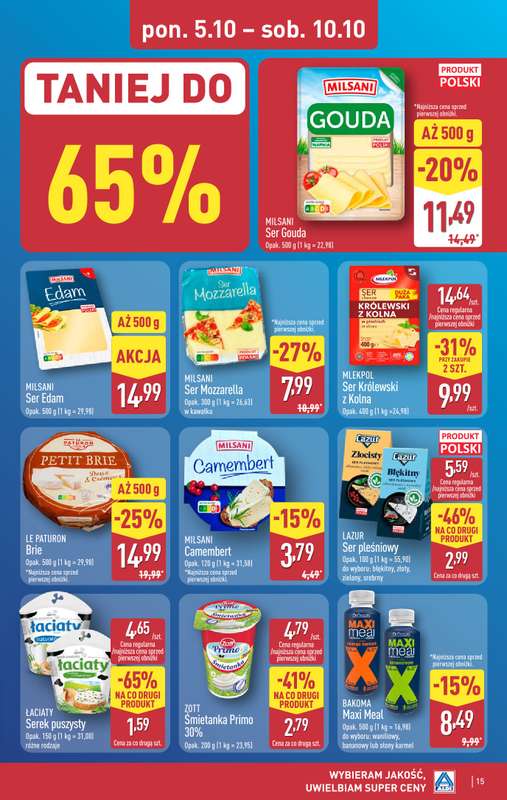 Aldi - gazetka promocyjna Pełny katalog! od poniedziałku 05.10 do soboty 10.10 - strona 15
