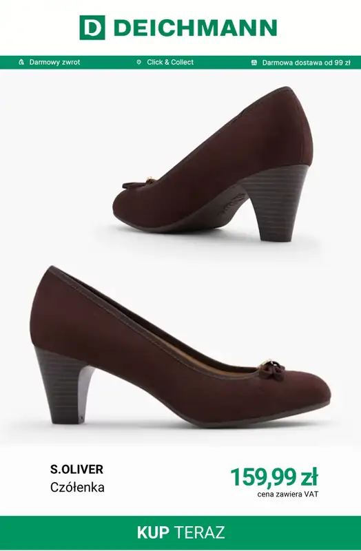 Deichmann - gazetka promocyjna Brązowe czółenka od niedzieli 04.10  - strona 10