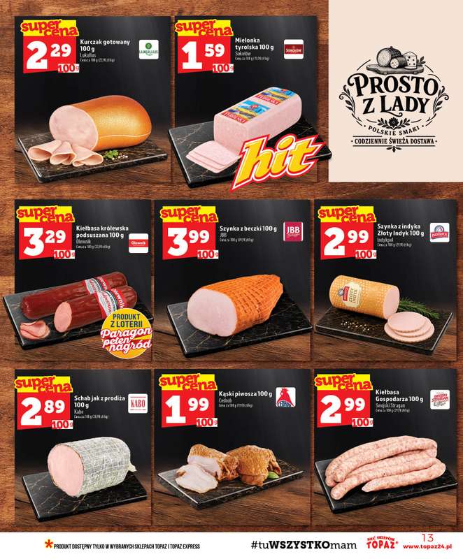 TOPAZ - gazetka promocyjna Gazetka od czwartku 08.10 do środy 14.10 - strona 13