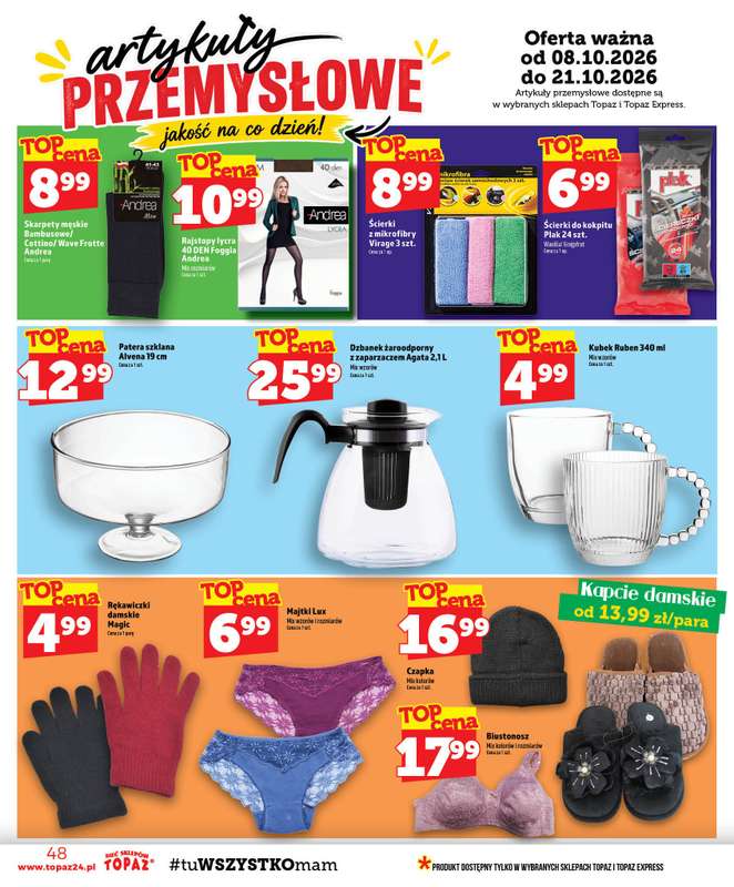 TOPAZ - gazetka promocyjna Gazetka od czwartku 08.10 do środy 14.10 - strona 48