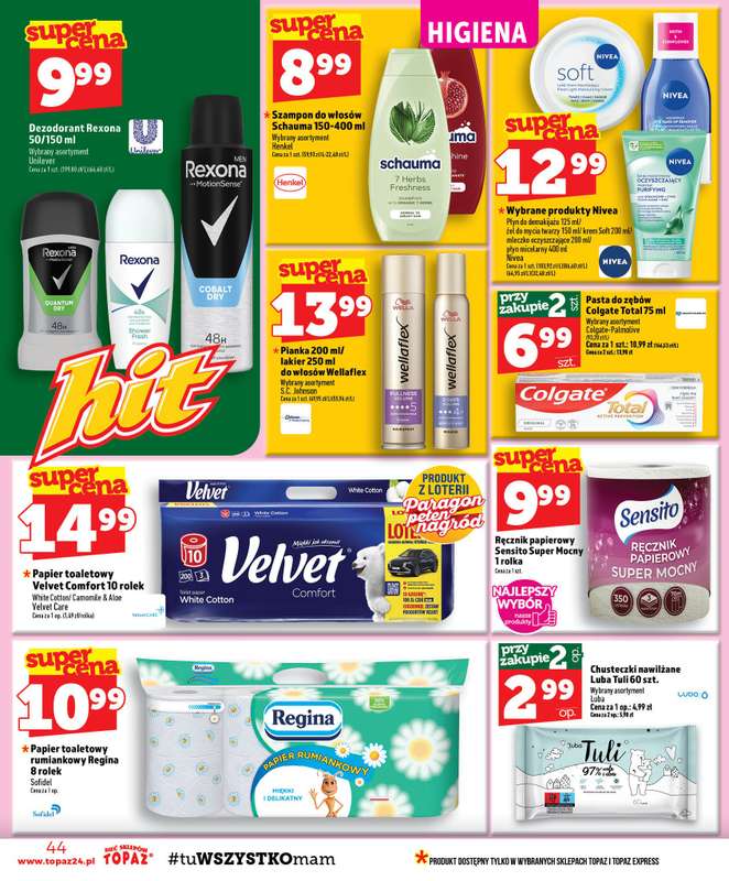 TOPAZ - gazetka promocyjna Gazetka od czwartku 08.10 do środy 14.10 - strona 44