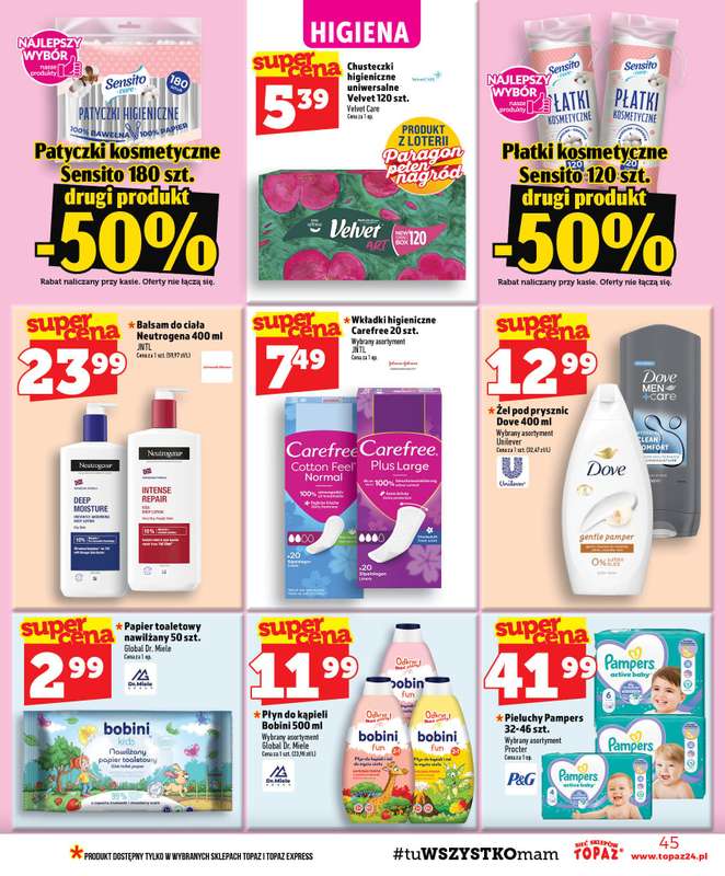 TOPAZ - gazetka promocyjna Gazetka od czwartku 08.10 do środy 14.10 - strona 45