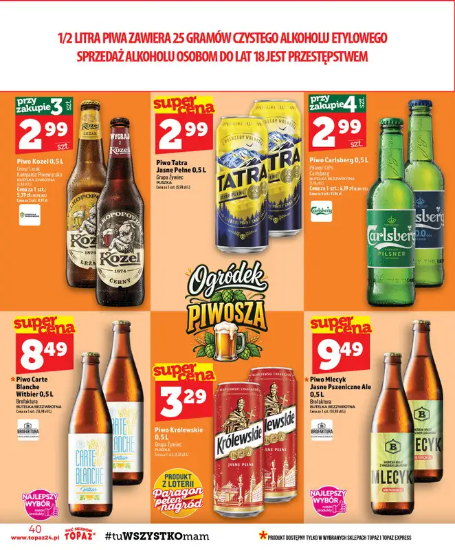 TOPAZ - gazetka promocyjna Gazetka od czwartku 08.10 do środy 14.10 - strona 40