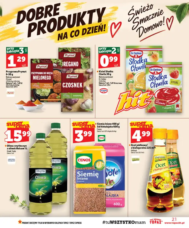 TOPAZ - gazetka promocyjna Gazetka od czwartku 08.10 do środy 14.10 - strona 21