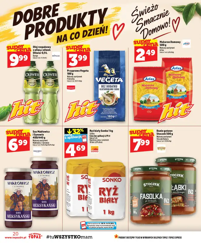 TOPAZ - gazetka promocyjna Gazetka od czwartku 08.10 do środy 14.10 - strona 20