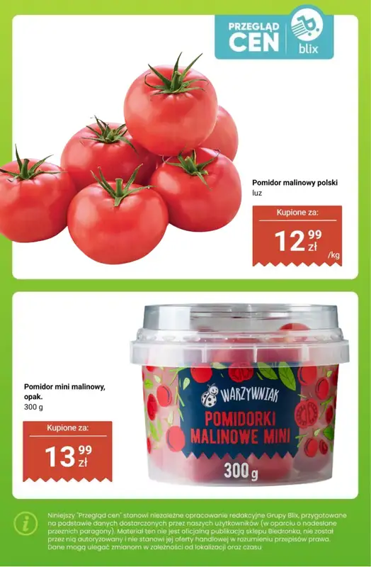 Biedronka - gazetka promocyjna Owoce i warzywa - przegląd cen i ciekawostki od poniedziałku 05.10 do soboty 10.10 - strona 5