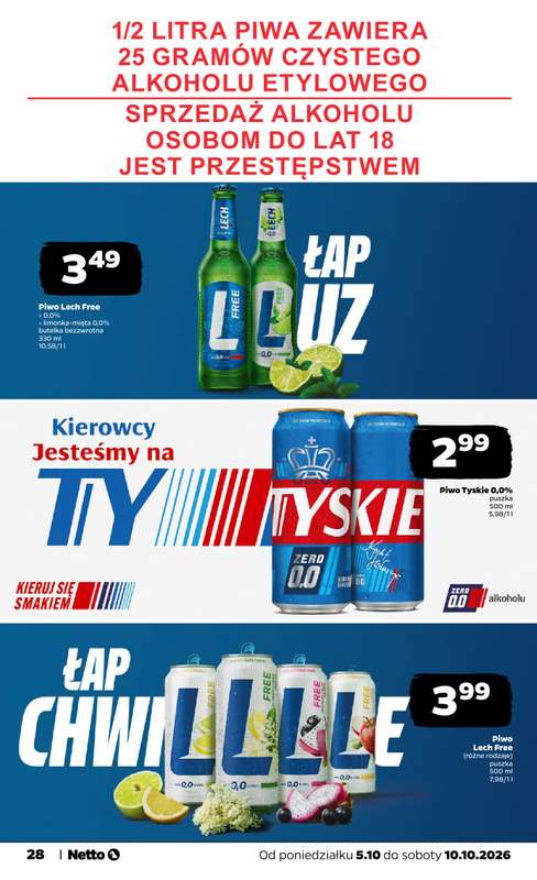 Netto - gazetka promocyjna Gazetka Spożywcza od poniedziałku 05.10 do soboty 10.10 - strona 28