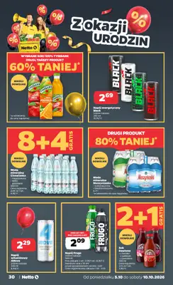 Netto - gazetka promocyjna Gazetka Spożywcza od poniedziałku 05.10 do soboty 10.10 - strona 30