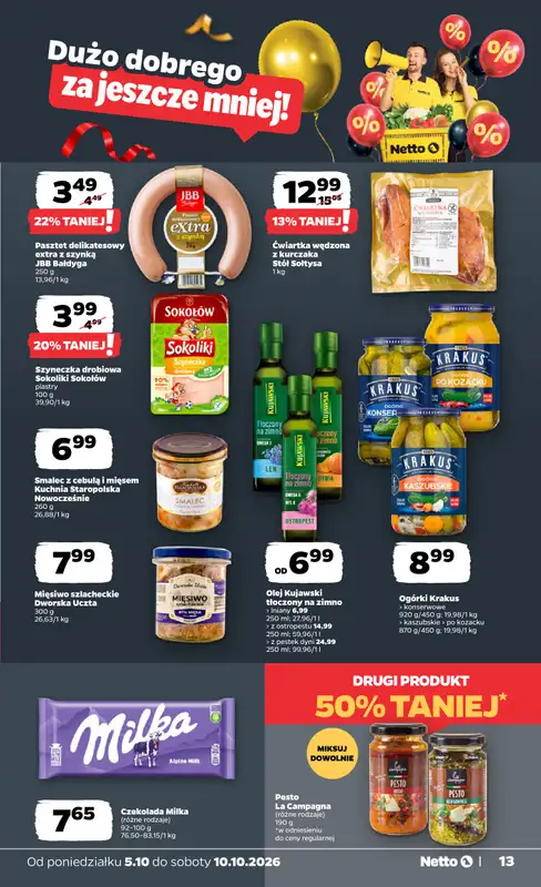 Netto - gazetka promocyjna Gazetka Spożywcza od poniedziałku 05.10 do soboty 10.10 - strona 13