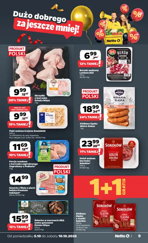 Netto - gazetka promocyjna Gazetka Spożywcza od poniedziałku 05.10 do soboty 10.10 - strona 9