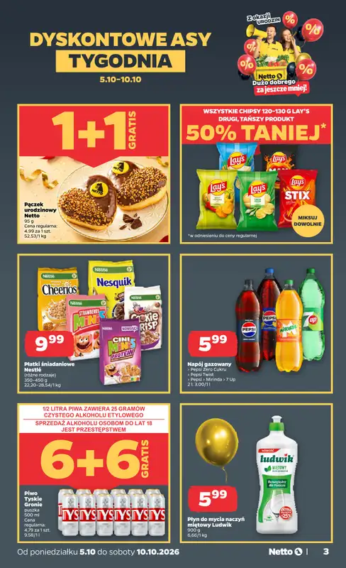 Netto - gazetka promocyjna Gazetka Spożywcza od poniedziałku 05.10 do soboty 10.10 - strona 3