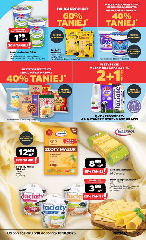 Netto - gazetka promocyjna Gazetka Spożywcza od poniedziałku 05.10 do soboty 10.10 - strona 17