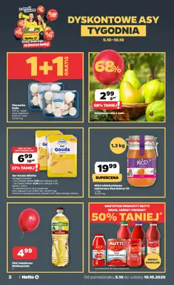 Netto - gazetka promocyjna Gazetka Spożywcza od poniedziałku 05.10 do soboty 10.10 - strona 2