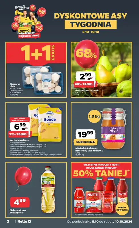 Netto - gazetka promocyjna Gazetka Spożywcza od poniedziałku 05.10 do soboty 10.10 - strona 2
