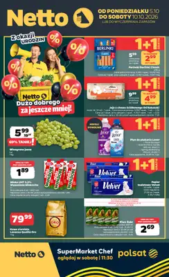 Netto - gazetka promocyjna Gazetka Spożywcza od poniedziałku 05.10 do soboty 10.10