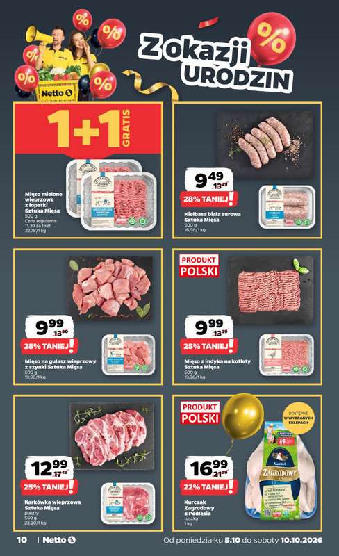 Netto - gazetka promocyjna Gazetka Spożywcza od poniedziałku 05.10 do soboty 10.10 - strona 10