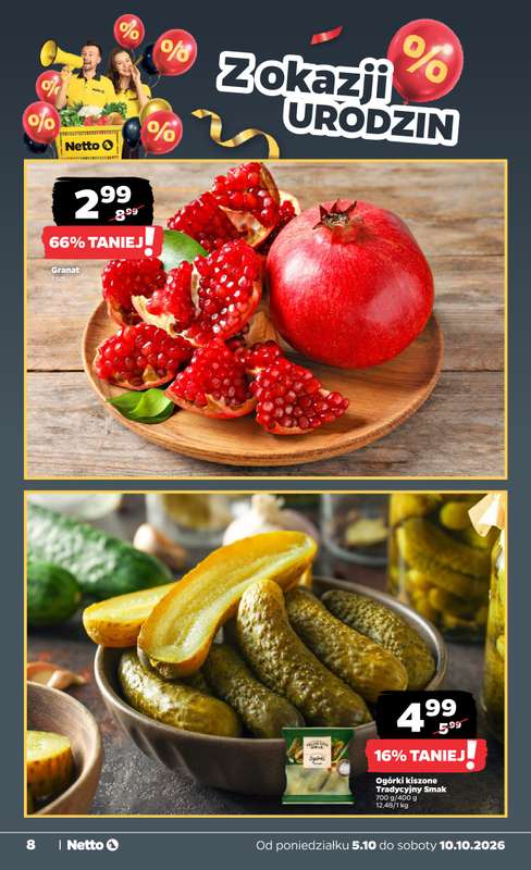Netto - gazetka promocyjna Gazetka Spożywcza od poniedziałku 05.10 do soboty 10.10 - strona 8