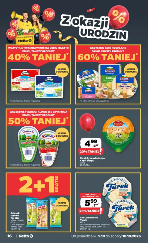 Netto - gazetka promocyjna Gazetka Spożywcza od poniedziałku 05.10 do soboty 10.10 - strona 16