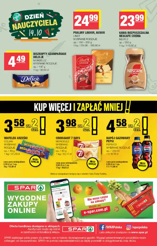 SPAR - gazetka promocyjna Gazetka Spar od środy 07.10 do niedzieli 18.10 - strona 8