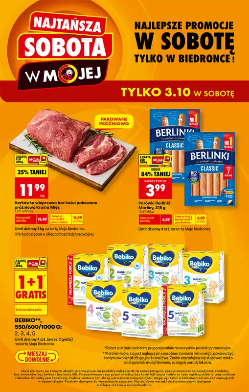 Biedronka - gazetka promocyjna Najtańsza sobota  