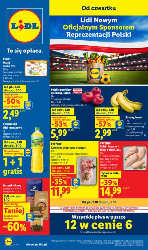 Lidl - gazetka promocyjna Oferta od czwartku od czwartku 01.10 do soboty 03.10