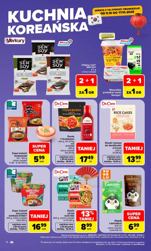 Carrefour - gazetka promocyjna Gazetka Carrefour od poniedziałku od poniedziałku 05.10 do soboty 10.10 - strona 12