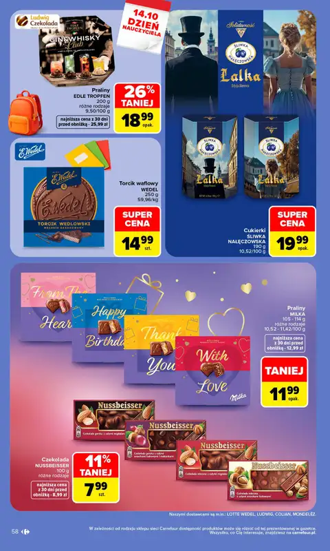 Carrefour - gazetka promocyjna Gazetka Carrefour od poniedziałku od poniedziałku 05.10 do soboty 10.10 - strona 58