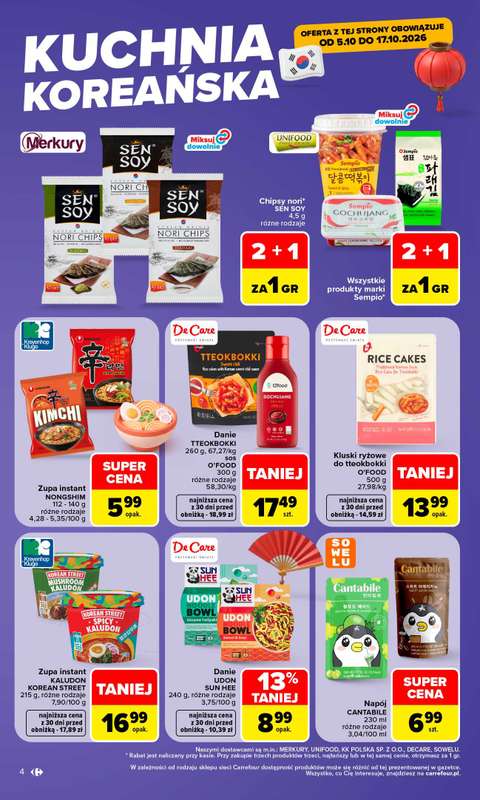 Carrefour - gazetka promocyjna Gazetka Kuchnia Koreańska od poniedziałku 05.10 do soboty 17.10 - strona 4