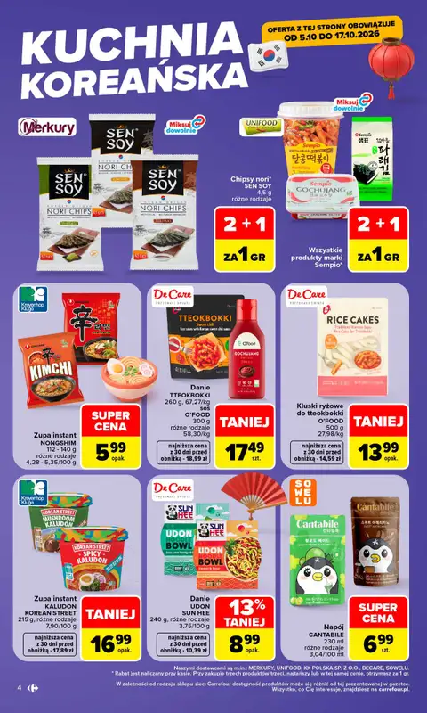 Carrefour - gazetka promocyjna Gazetka Kuchnia Koreańska od poniedziałku 05.10 do soboty 17.10 - strona 4