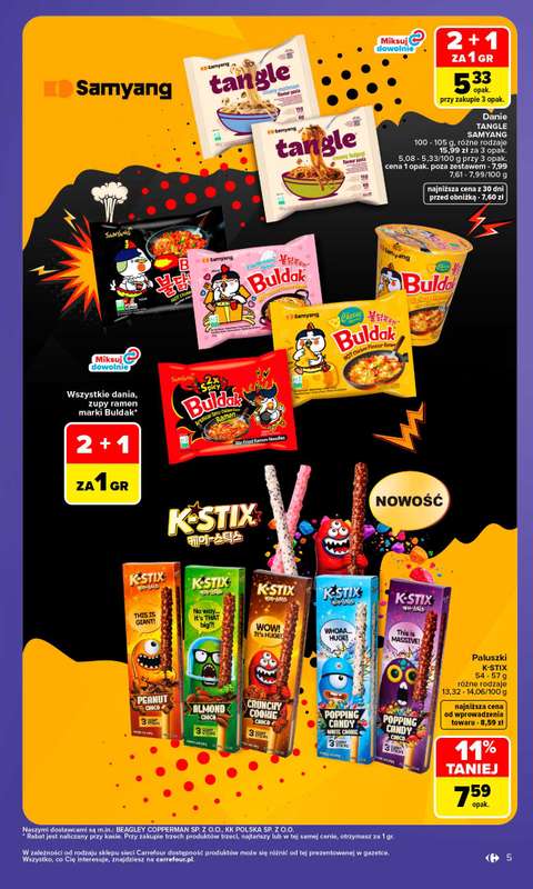 Carrefour - gazetka promocyjna Gazetka Kuchnia Koreańska od poniedziałku 05.10 do soboty 17.10 - strona 5