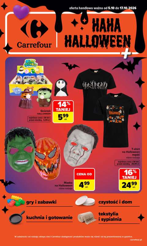 Carrefour - gazetka promocyjna Gazetka Halloween od poniedziałku 05.10 do soboty 17.10