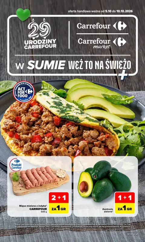 Carrefour - gazetka promocyjna Gazetka Weź to na świeżo od poniedziałku 05.10 do soboty 10.10