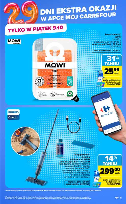 Carrefour Market - gazetka promocyjna Gazetka Codziennie ekstra okazje od poniedziałku 05.10 do soboty 10.10 - strona 5