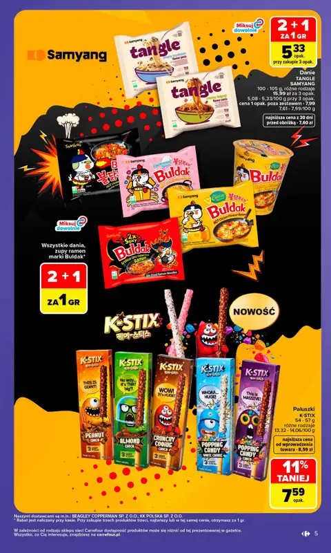 Carrefour Market - gazetka promocyjna Gazetka Kuchnia Koreańska od poniedziałku 05.10 do soboty 17.10 - strona 5